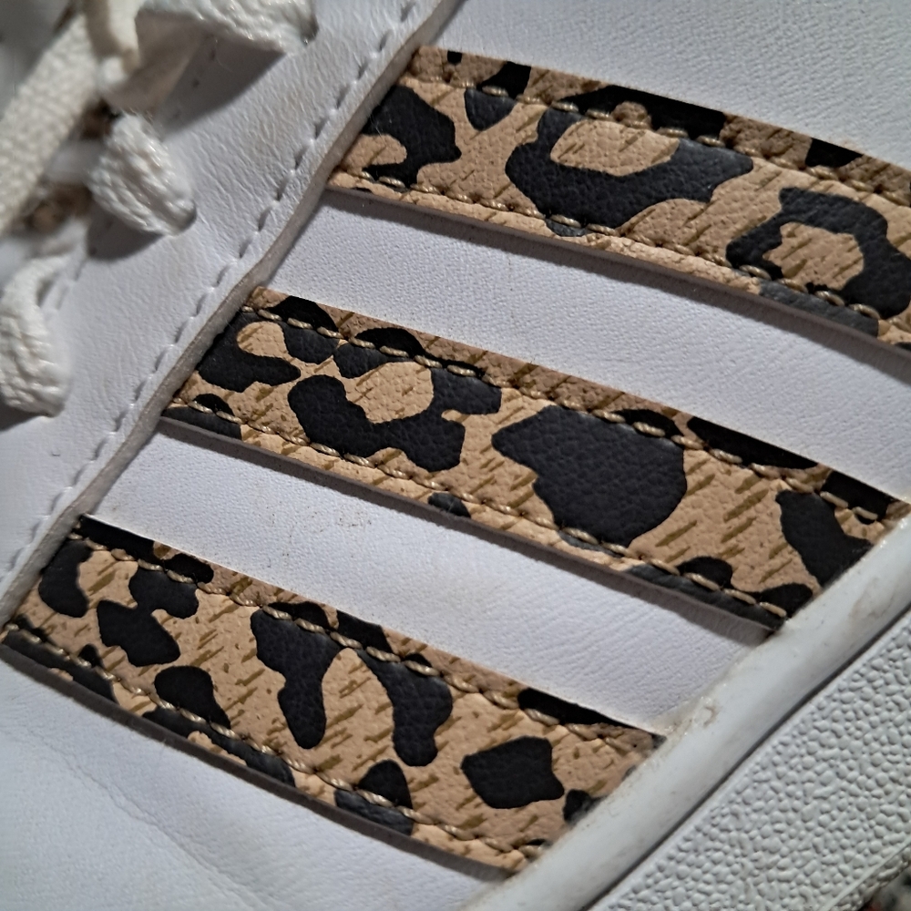 Adidas Grand Court Women's Athletic Sneaker White Leopard Womens Size 5 (FY8949) - Picture 7 of 14